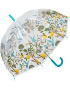 Parapluie transparent cloche - avec bordure citrons transparent