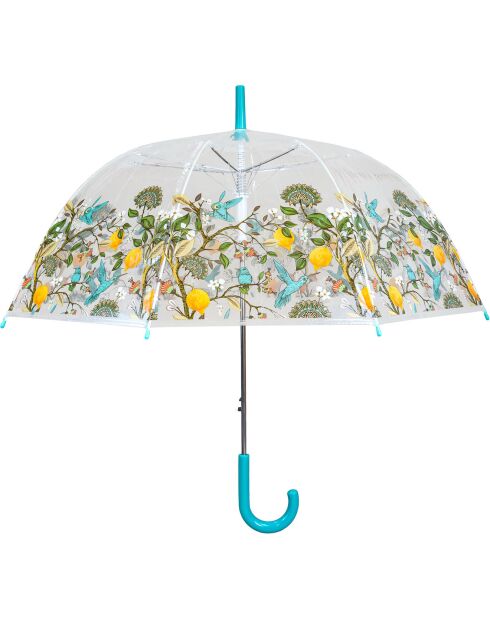 Parapluie transparent cloche - avec bordure citrons transparent