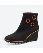 Bottines en Cuir Vado noires - Talon 6.5 cm
