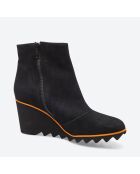 Bottines en Cuir Vado noires - Talon 6.5 cm