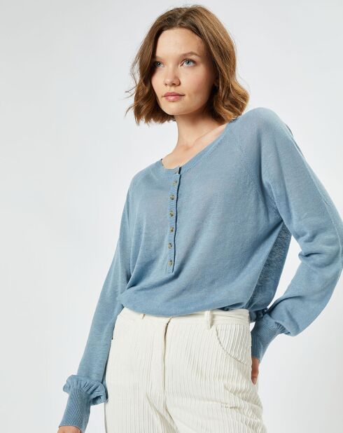 Pull en Lin & Coton Lebrooks denim