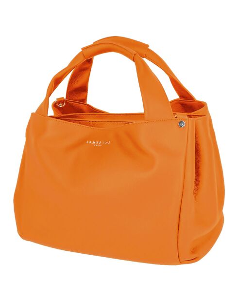 Sac à main en Cuir Naturel orange - 39x21x26 cm