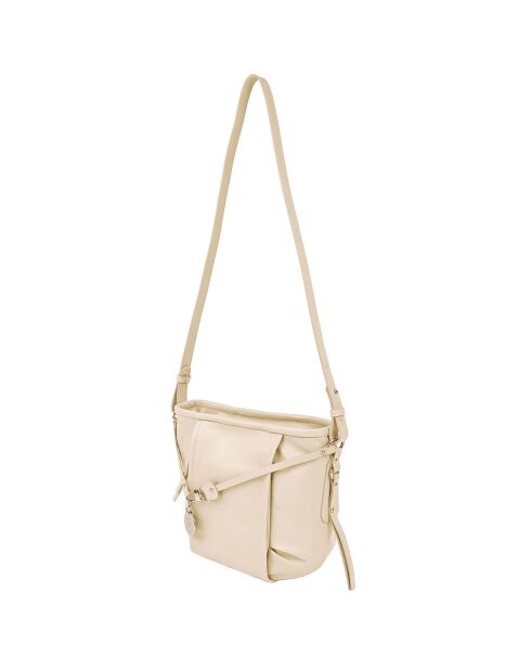 Sac bandoulière en Cuir Cult beige - 25x25x18 cm
