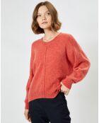 Pull en Laine mélangée Levanves framboise