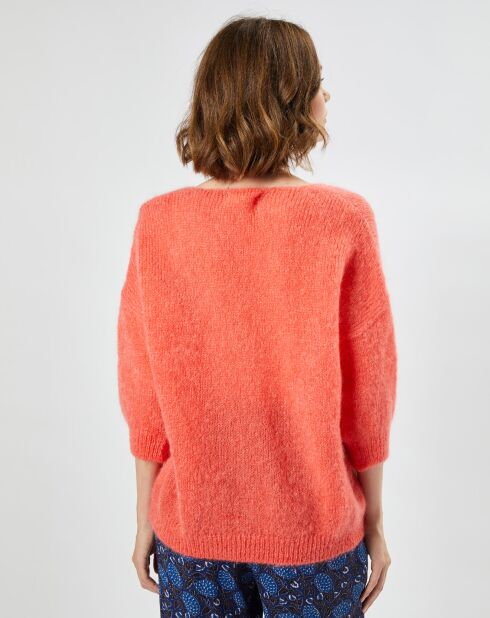 Pull en Mohair mélangé Lerecif flamingo