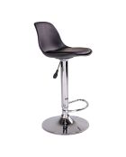 Chaise de bar Trondheim noire - 41x39x82-104 cm