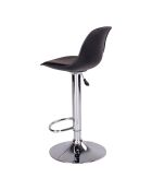Chaise de bar Trondheim noire - 41x39x82-104 cm