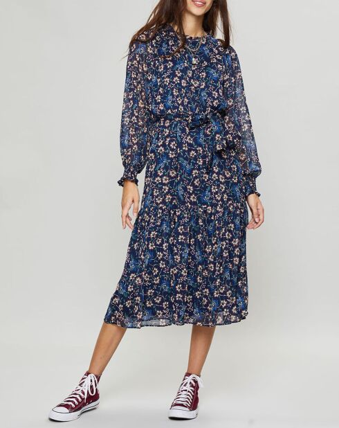 Robe Cindy imprimée bleu nuit