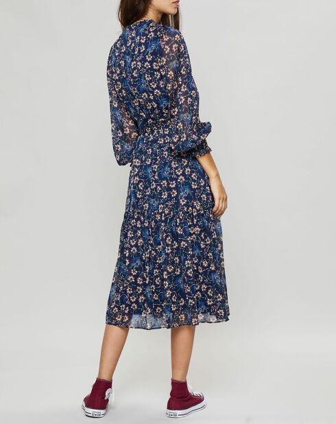 Robe Cindy imprimée bleu nuit