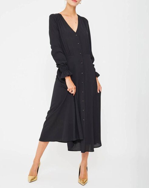 Lea schwarzes langes Kleid