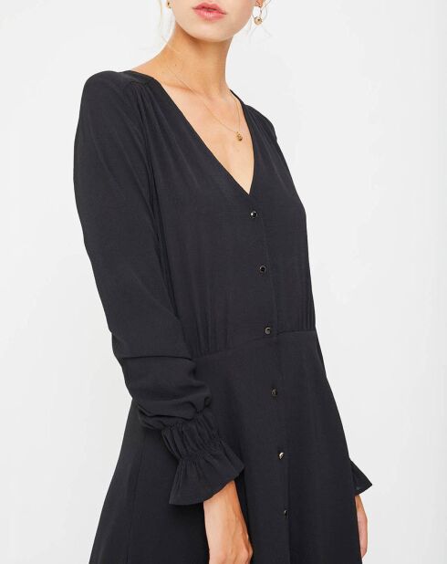 Lea schwarzes langes Kleid