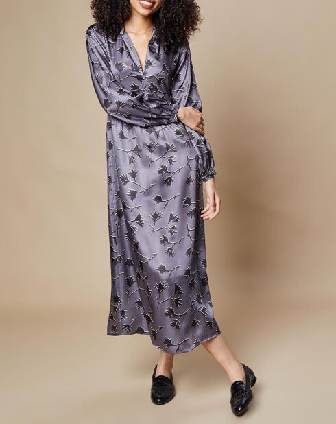 Robe en Soie mélangée Rhapsodie gris violet