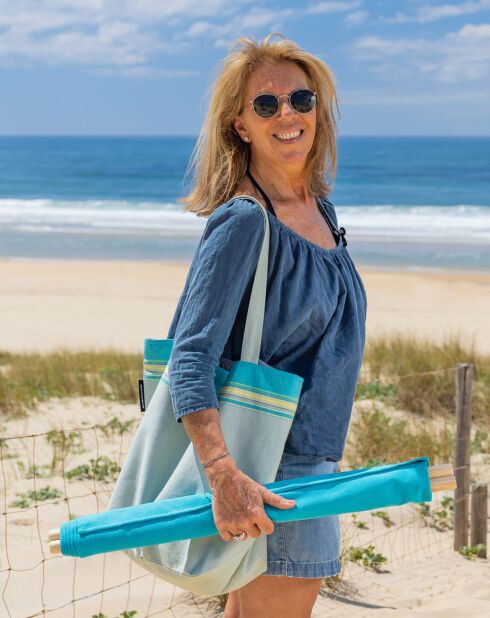Sac de plage Maldives kaki  - 44x54x22 cm