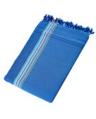 Serviette Kikoy Bali bleue - 165x95 cm