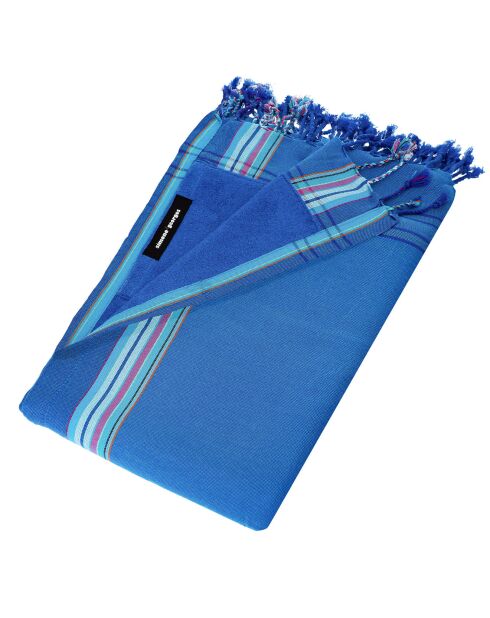Serviette Kikoy Bali bleue - 165x95 cm