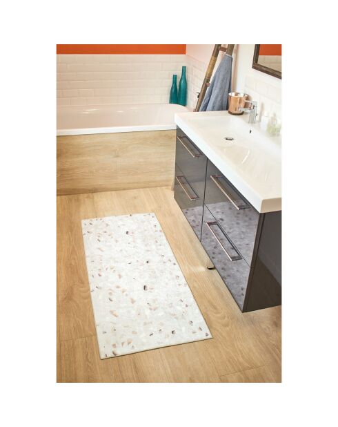 Tapis de salle de bain almafie crème - 60x130 cm