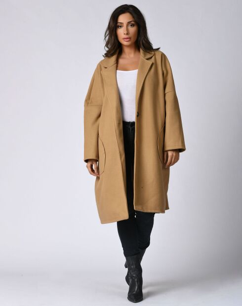 Camelkleurige jas Gaella
