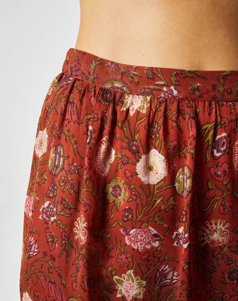 Falda Imani con estampado rojo/multicolor