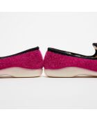 Chaussons charentais fourrés en Laine fushia