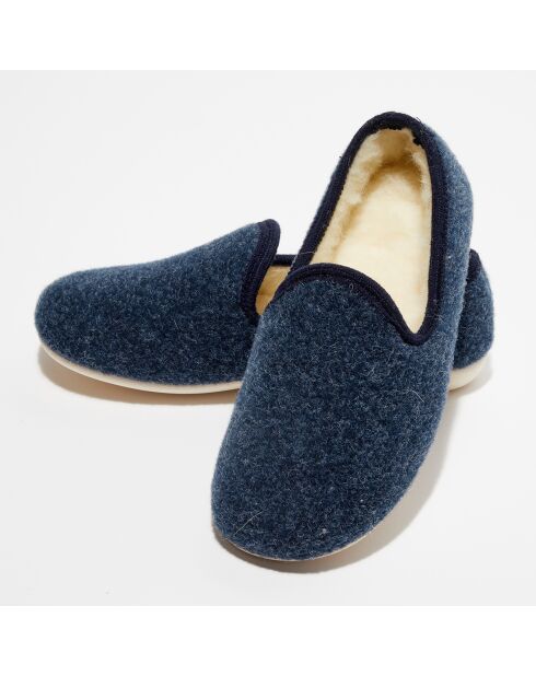 Chaussons charentais fourrés en Laine marine