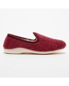 Chaussons charentais fourrés en Laine bordeaux