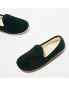 Chaussons charentais fourrés en Laine verts