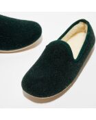 Chaussons charentais fourrés en Laine verts