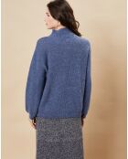 Pull en Laine mélangée Oria bleuet