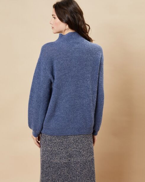 Pull en Laine mélangée Oria bleuet