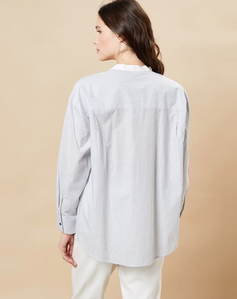 Blouse Sheila rayé bleuet