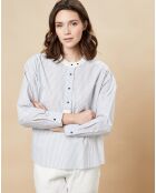 Blouse Sheila rayé bleuet