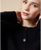 Schwarze Weste aus Wollmischung Odessa