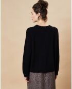 Schwarze Weste aus Wollmischung Odessa