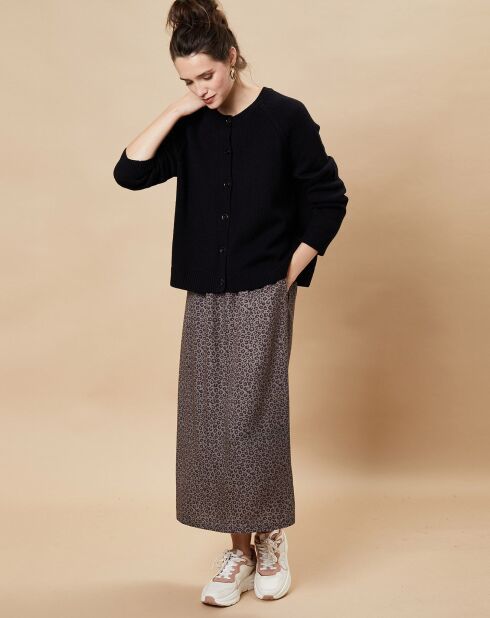 Schwarze Weste aus Wollmischung Odessa