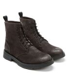 Boots en Velours de Cuir Louis marron