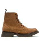 Boots en Velours de Cuir Noe camel