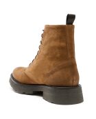 Boots en Velours de Cuir Noe camel