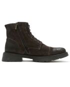 Boots en Velours de Cuir Edouard marron