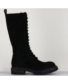 Bottes en Velours de Cuir Granada noires