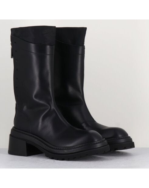 Boots en Cuir noires - Talon 5 cm