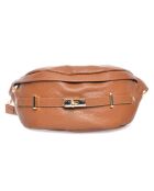 Sac banane en Cuir cognac - 17x28 cm