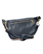 Sac banane en Cuir noir - 17x28 cm