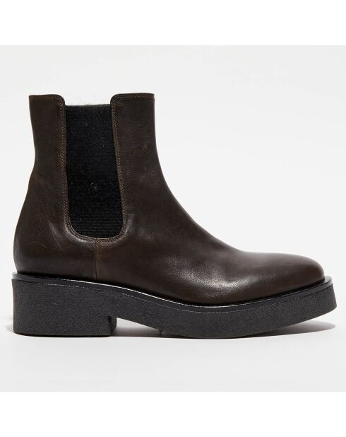 Chelsea boots en Cuir marron - Talon 4.5 cm