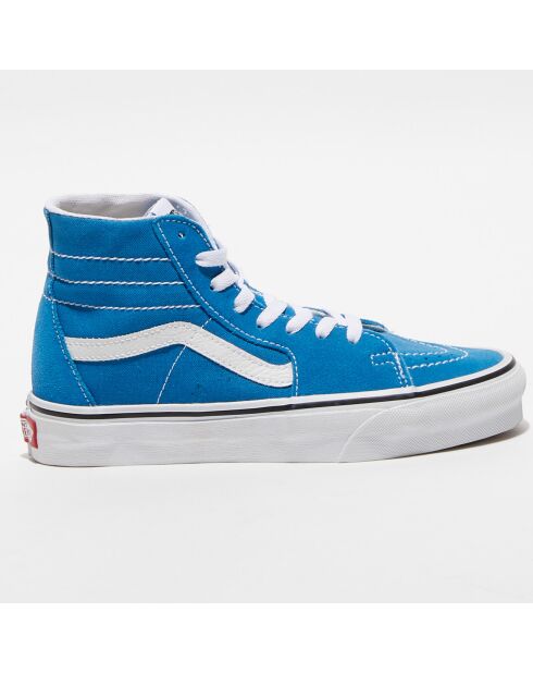 Baskets en Velours de Cuir & Toile SK8-Hi bleues
