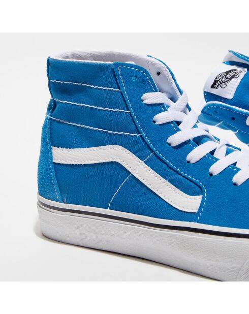 Baskets en Velours de Cuir & Toile SK8-Hi bleues