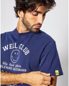 T-Shirt en Coton bio Bloose Smiley® bleu marine