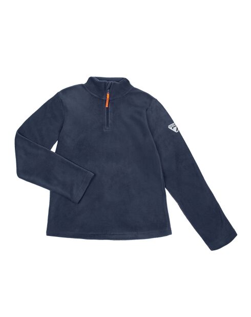 Donkerblauwe fleece met halve ritssluiting Crolles