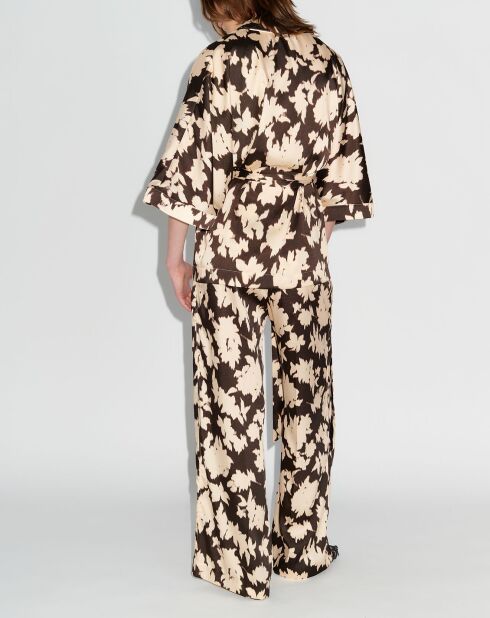 Top Kimono fluide Vieran chocolat