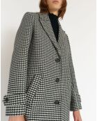 Manteau en Laine mélangée Moon noir/blanc