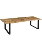 Table en Teck recyclé pieds sarmaty marron/noir - 235x100x76 cm